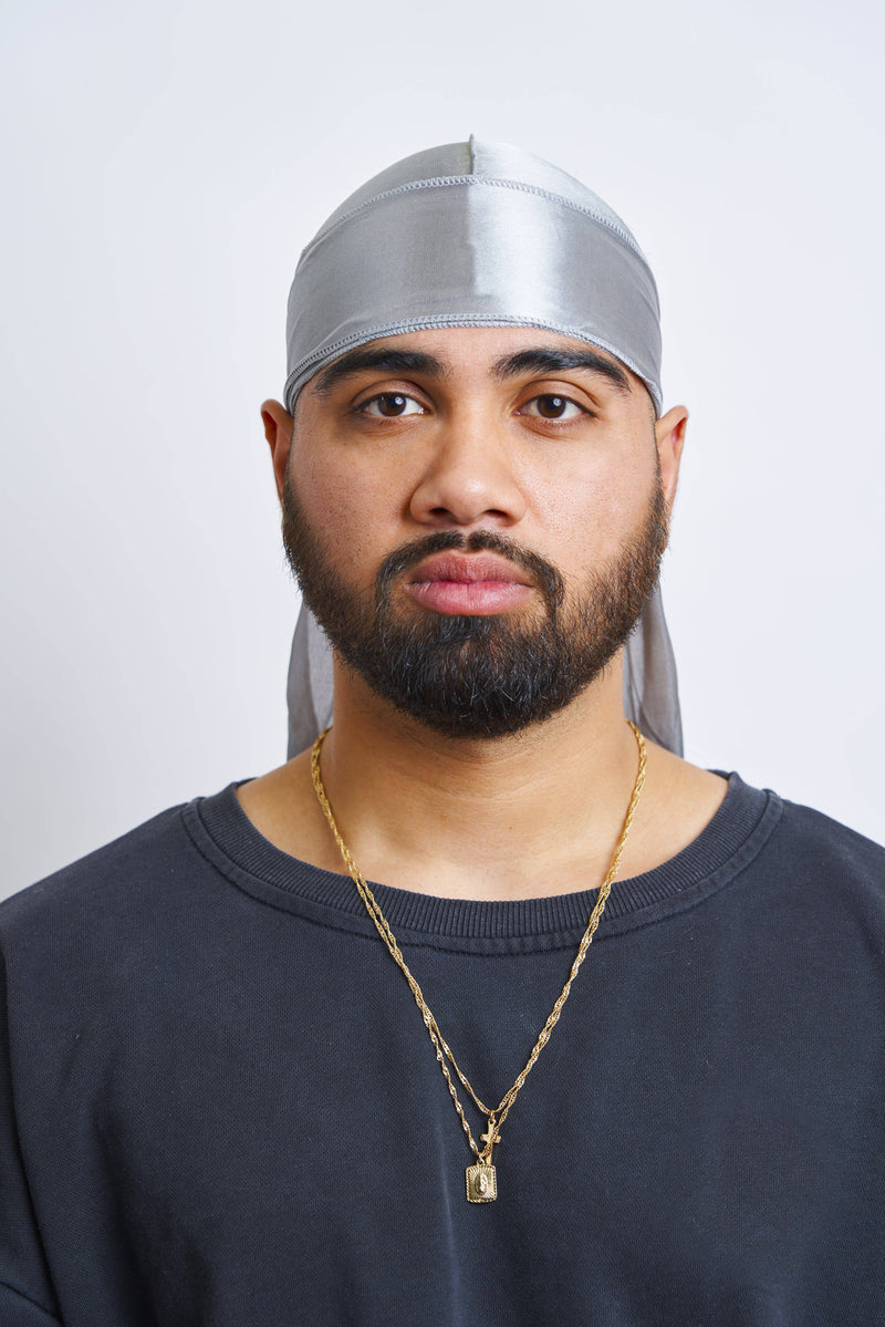 Silver Silk Durag - Darko Beauty