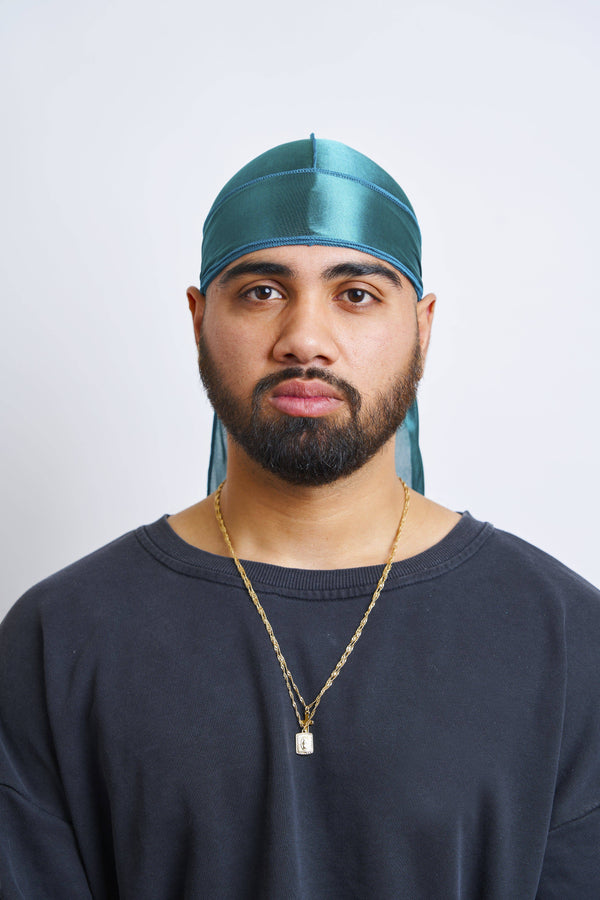 Green Silk Durag - Darko Beauty