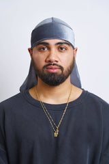 Grey Velvet Durag - Darko Beauty