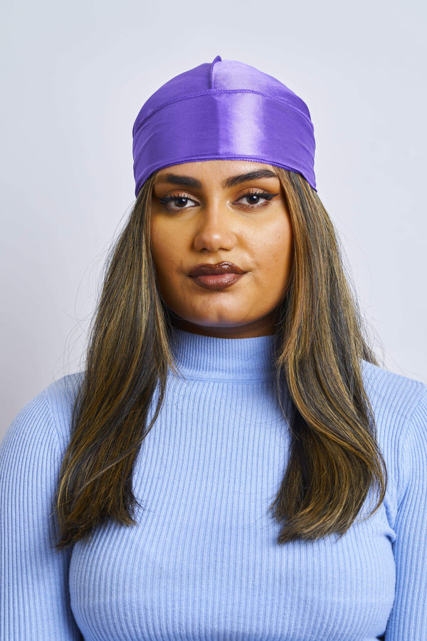 Purple Silk Durag - Darko Beauty