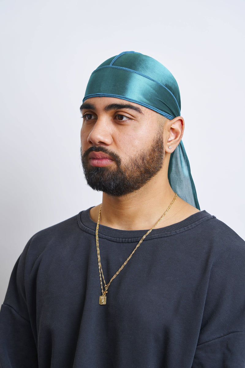 Green Silk Durag - Darko Beauty
