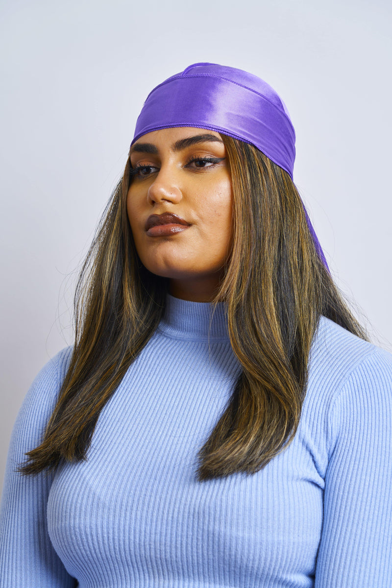Purple Silk Durag - Darko Beauty