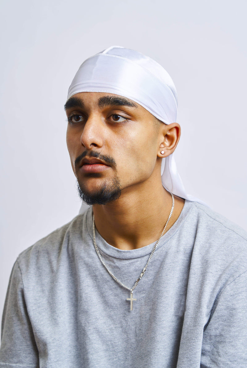 White Silk Durag - Darko Beauty
