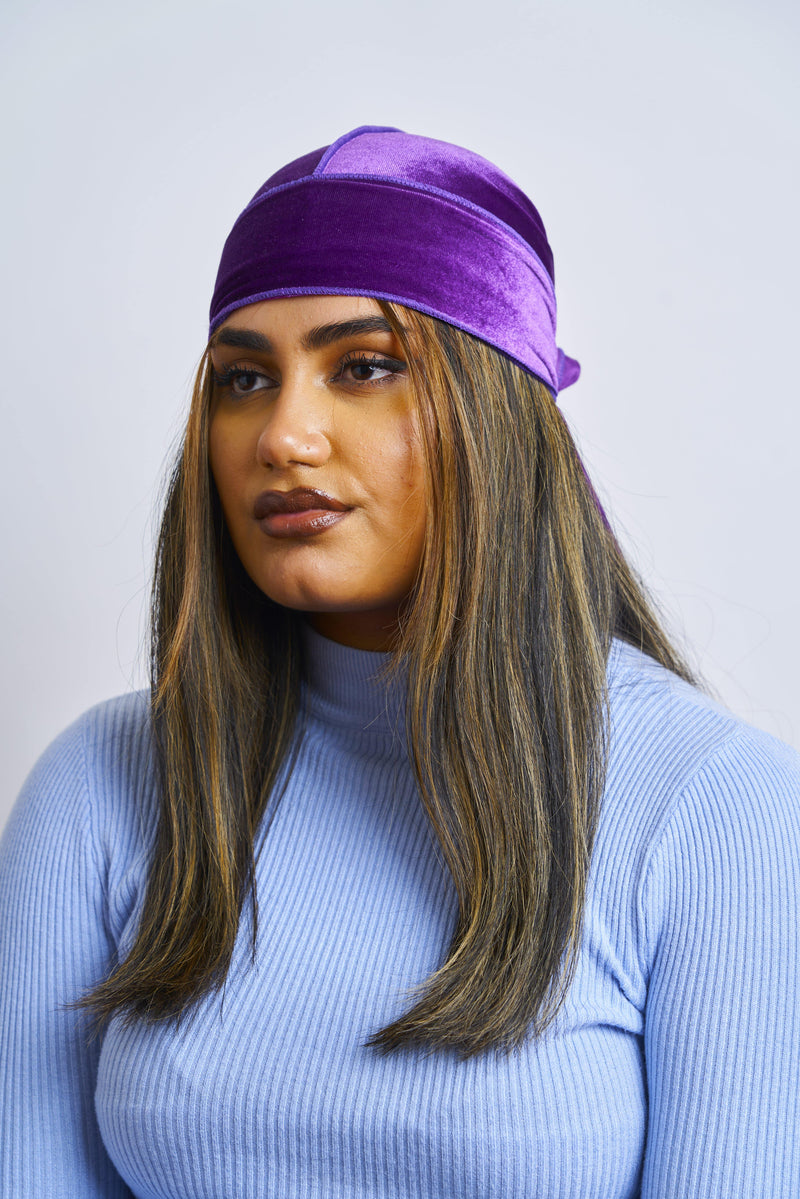 Purple Velvet Durag - Darko Beauty