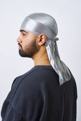Silver Silk Durag - Darko Beauty