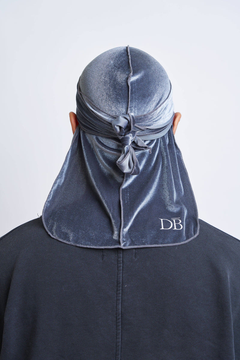 Grey Velvet Durag - Darko Beauty