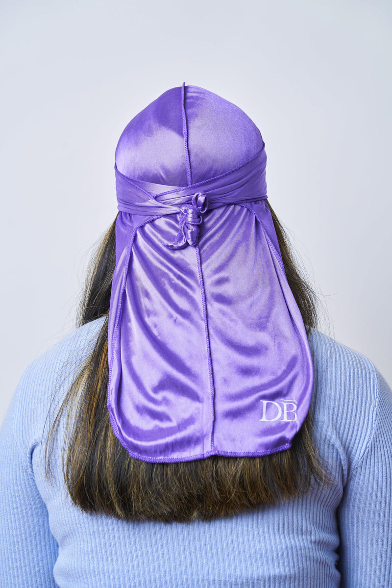 Purple Silk Durag - Darko Beauty