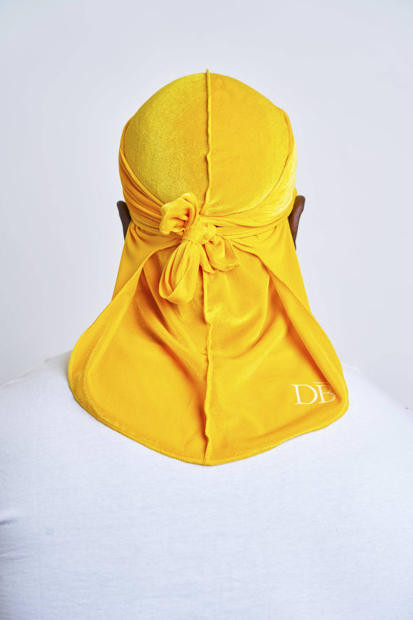 Yellow Velvet Durag - Darko Beauty