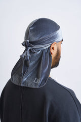 Grey Velvet Durag - Darko Beauty