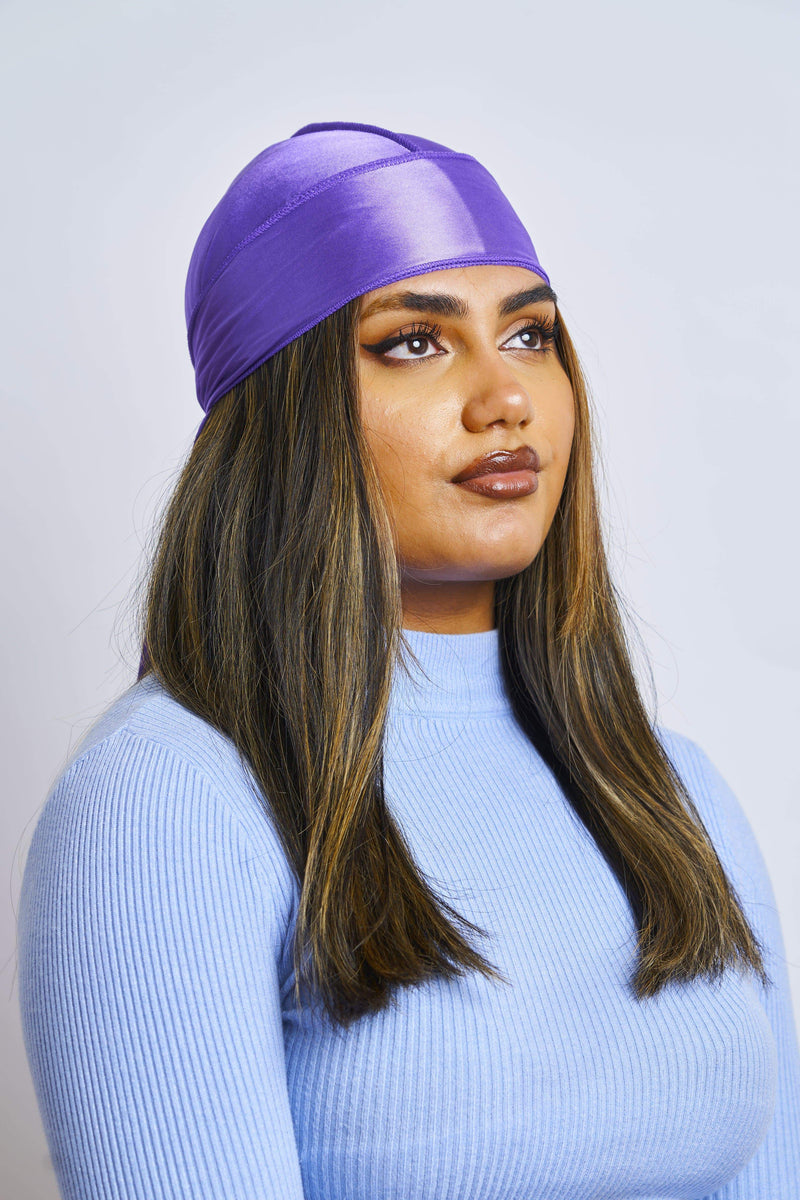 Purple Silk Durag - Darko Beauty