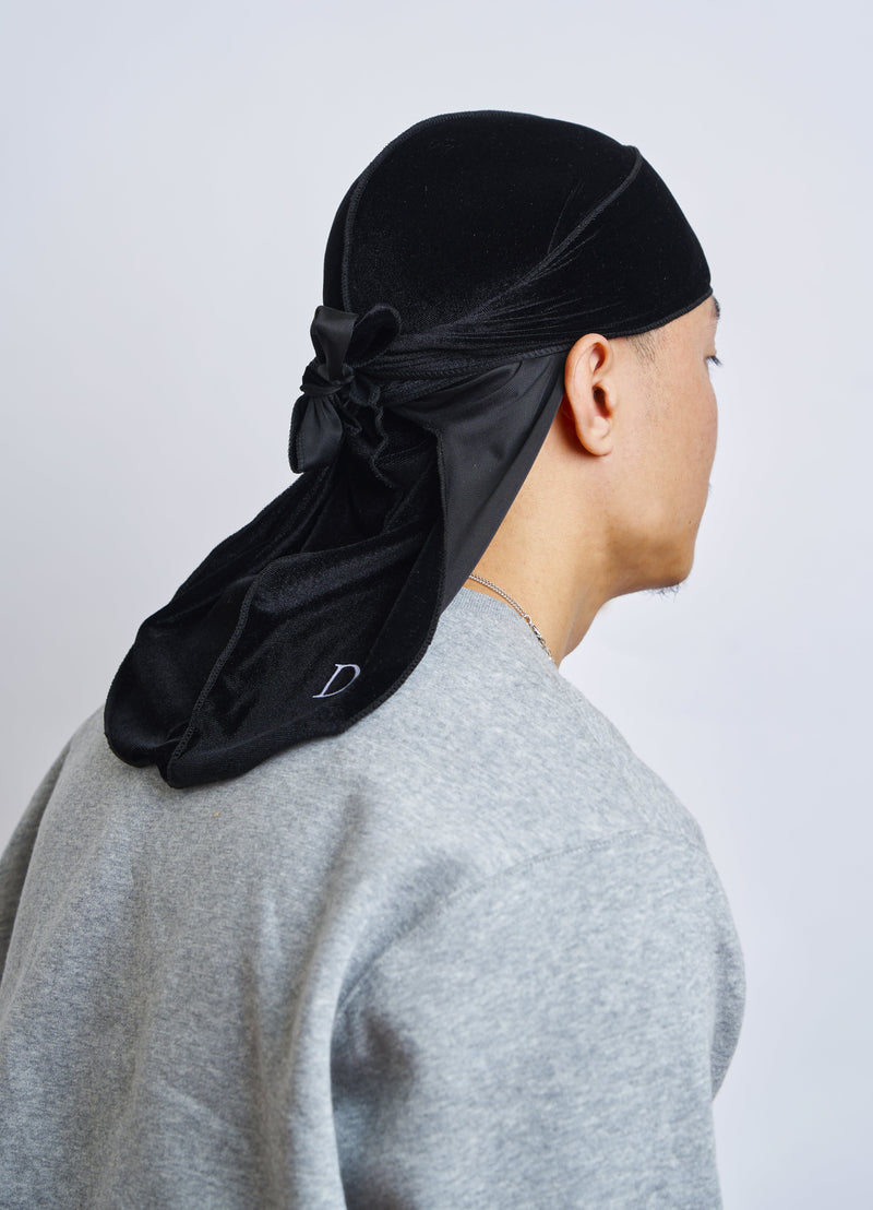 Black Velvet Durag - Darko Beauty