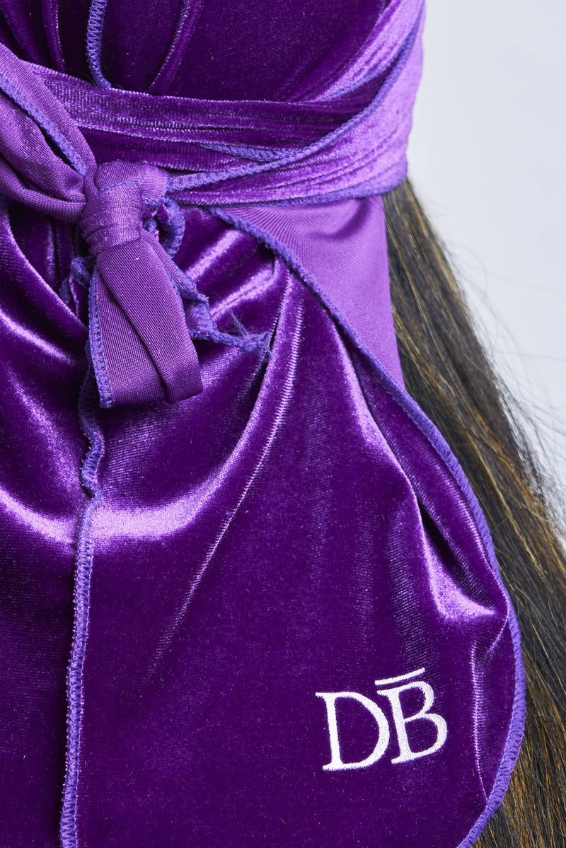 Purple Velvet Durag - Darko Beauty