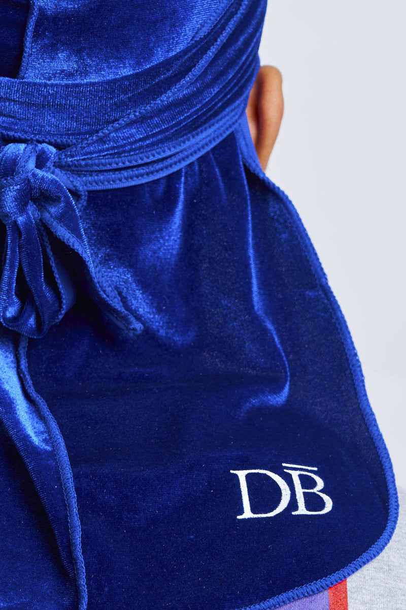 Royal Blue Velvet Durag - Darko Beauty